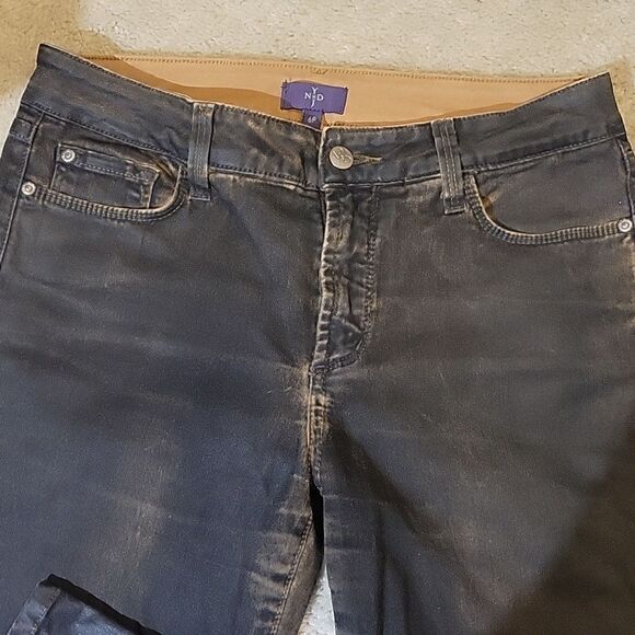 Black, distressed NYDJ Jeans. Size 6P. - Picture 2 of 8